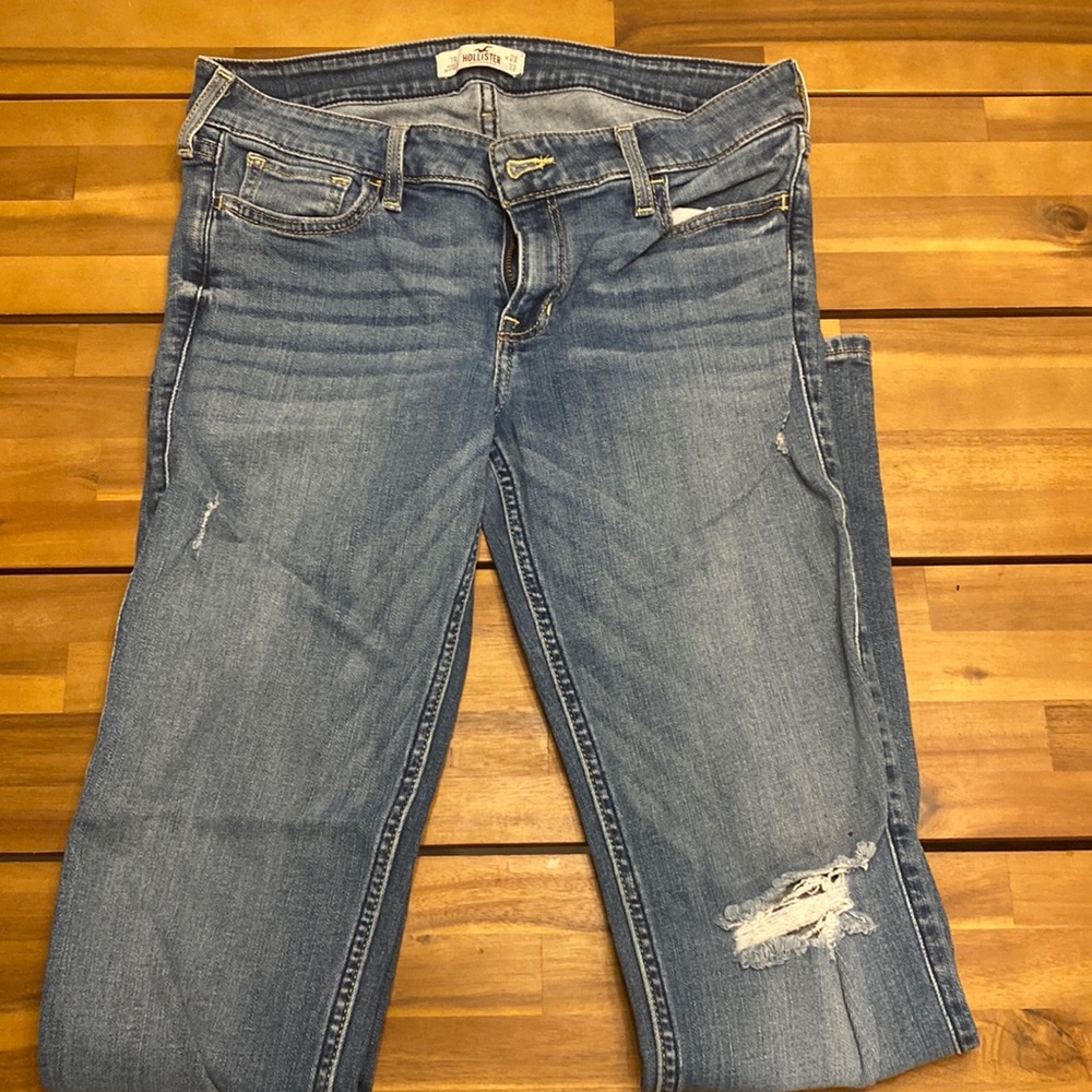 Hollister distressed bootcut jeans